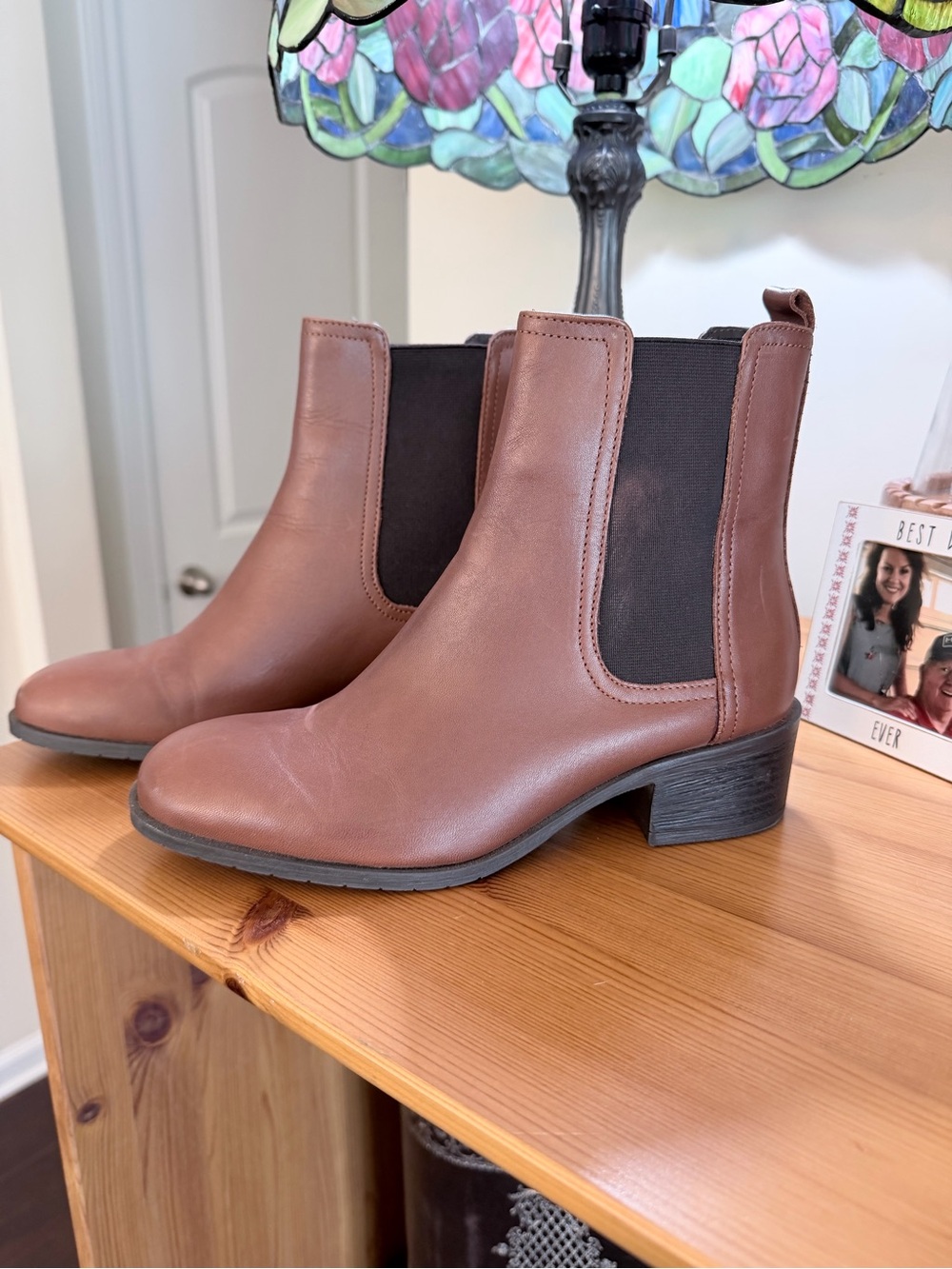 Reaction Kenneth Cole Brown Chelsea Ankle Booties